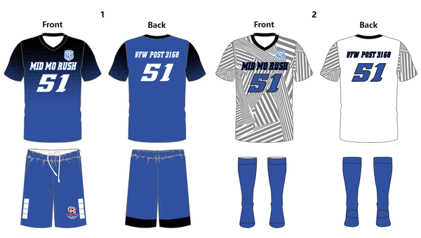 Pulaski Rush Soccer Club Soccer Uniforms