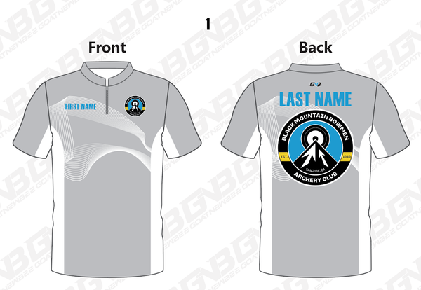 Black Mountain Bowmen Custom Archery Jerseys - Blue/Gray