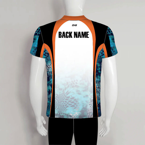 AJZ21 Orange Black White Performance Custom Archery Jerseys