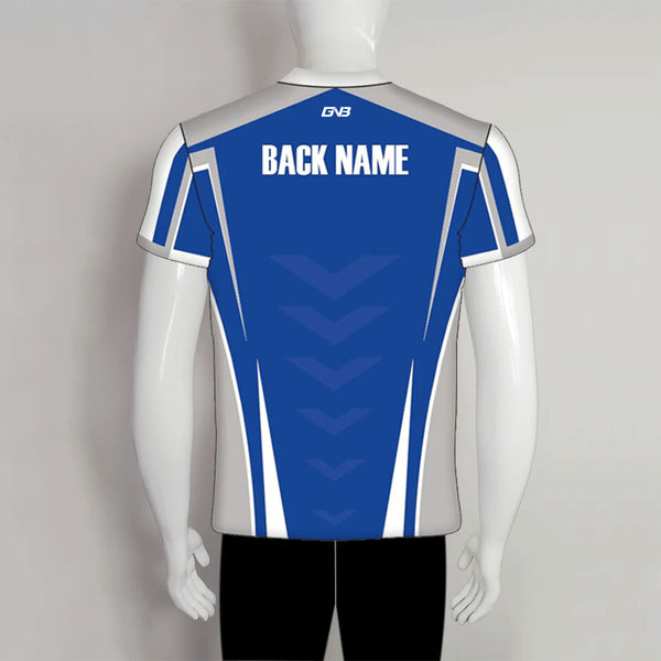 AJZ27 Blue Grey Zip Custom Archery Jerseys