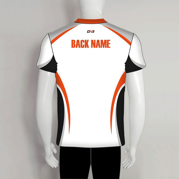 AJZ29 White Orange Zip Custom Archery Jerseys