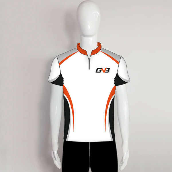 AJZ29 White Orange Zip Custom Archery Jerseys