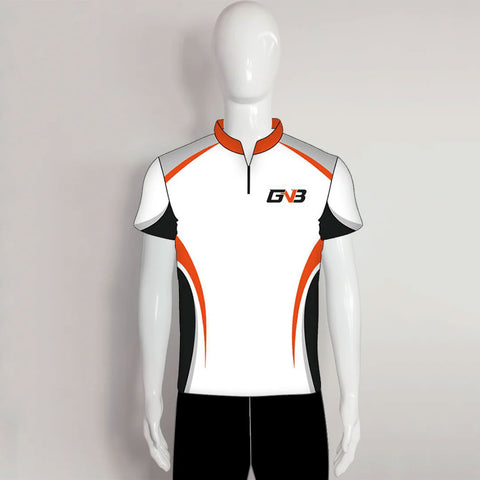 AJZ29 White Orange Zip Custom Archery Jerseys