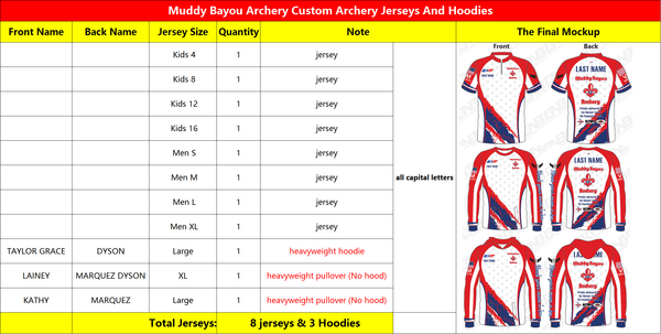 Muddy Bayou Archery Custom Archery Jerseys
