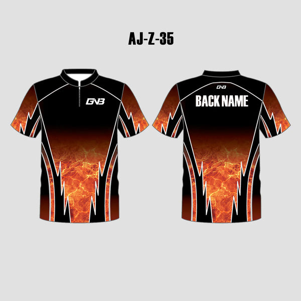 AJZ35 Blaze Black Custom Archery Jerseys For Men Women