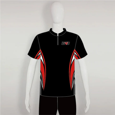 AJZ44 Black Red White Custom Archery Shooter Jerseys