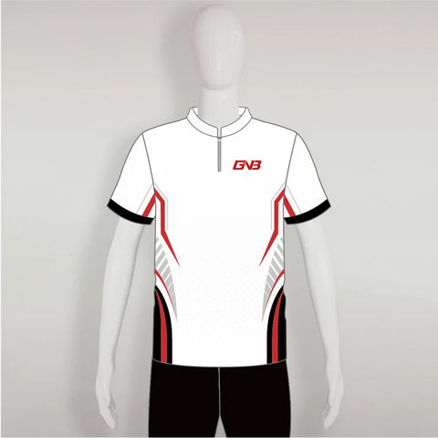 AJZ45 White Black Red Custom Archery Shooter Jerseys