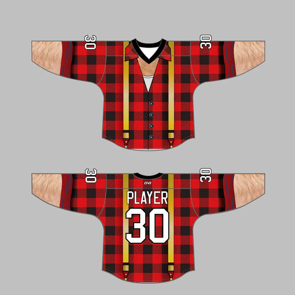 HJQ2 Lumberjacks Custom Sublimated Hockey Jerseys Multi Color Options