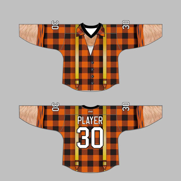 HJQ2 Lumberjacks Custom Sublimated Hockey Jerseys Multi Color Options