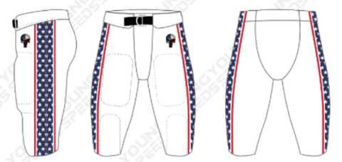 Ep Stars Custom Football Pants - YL White