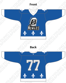 Nomads Custom Hockey Jerseys - White & Blue2025-2