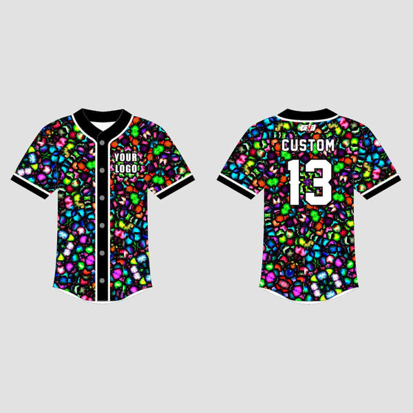 Colorful Abstract Art Custom EDM Merch Hockey/Basketball/Baseball Jerseys