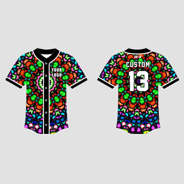 Colorful Abstract Kaleidoscope Custom EDM Merch Hockey/Basketball/Baseball Jerseys