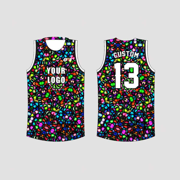 Colorful Abstract Art Custom EDM Merch Hockey/Basketball/Baseball Jerseys