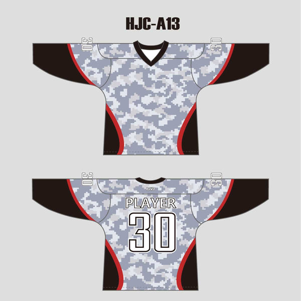Snow Digital Army Camo Pattern 3 Custom Blank Hockey Jerseys