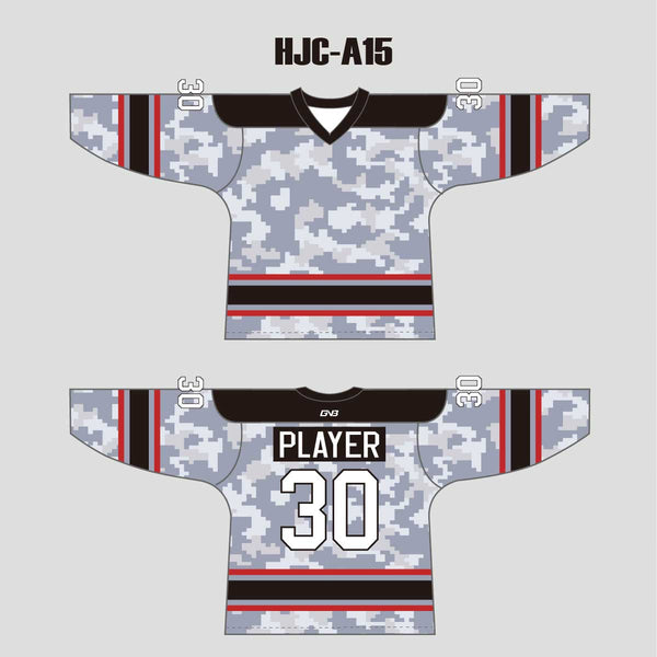 Snow Digital Army Camo Pattern 3 Custom Blank Hockey Jerseys