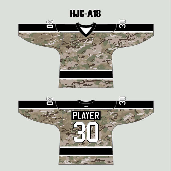 MultiCam Camouflage Pattern Custom Made Hockey Jerseys