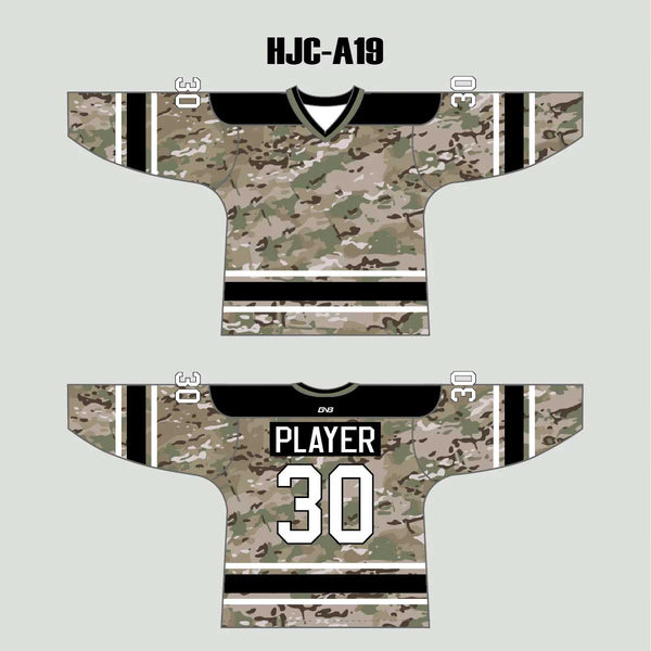 MultiCam Camouflage Pattern Custom Made Hockey Jerseys