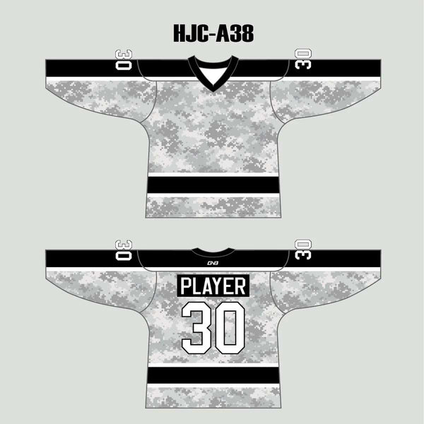Snow Digital Camouflage Pattern 1 Custom Made Hockey Jerseys