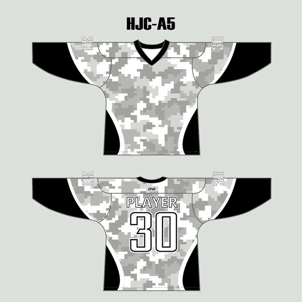 Snow Digital Camo Pattern 2 Hockey Jerseys Custom Made