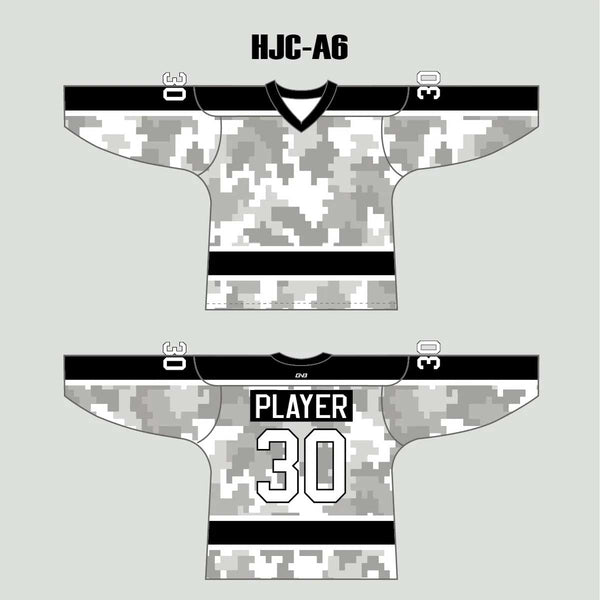 Snow Digital Camo Pattern 2 Hockey Jerseys Custom Made