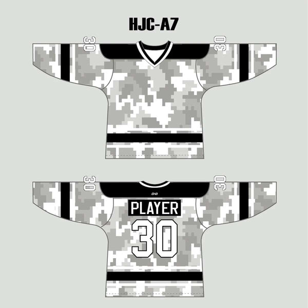 Snow Digital Camo Pattern 2 Hockey Jerseys Custom Made
