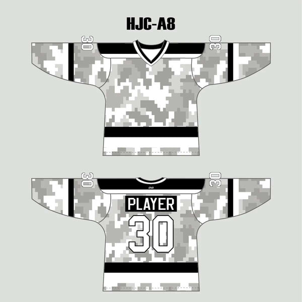 Snow Digital Camo Pattern 2 Hockey Jerseys Custom Made