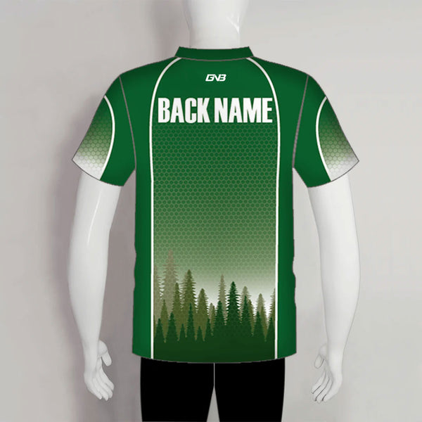 AJX9 Green Trees Hexagon Pattern Custom Archery Bowhunter Jerseys