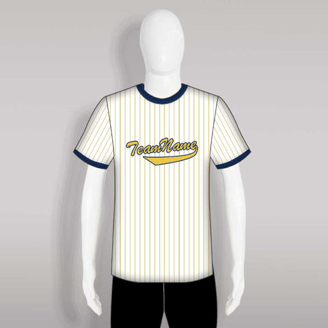 C36 Pinstripe Custom Crew Baseball Shirts for Men and Women