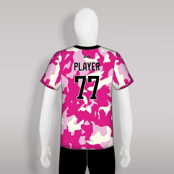 C37 Pink Camo Sublimated Crewneck Custom Baseball Tee