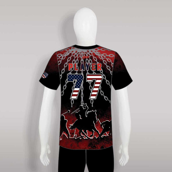 Z1 Skull Chain Crewneck Sublimated Custom Softball Jerseys