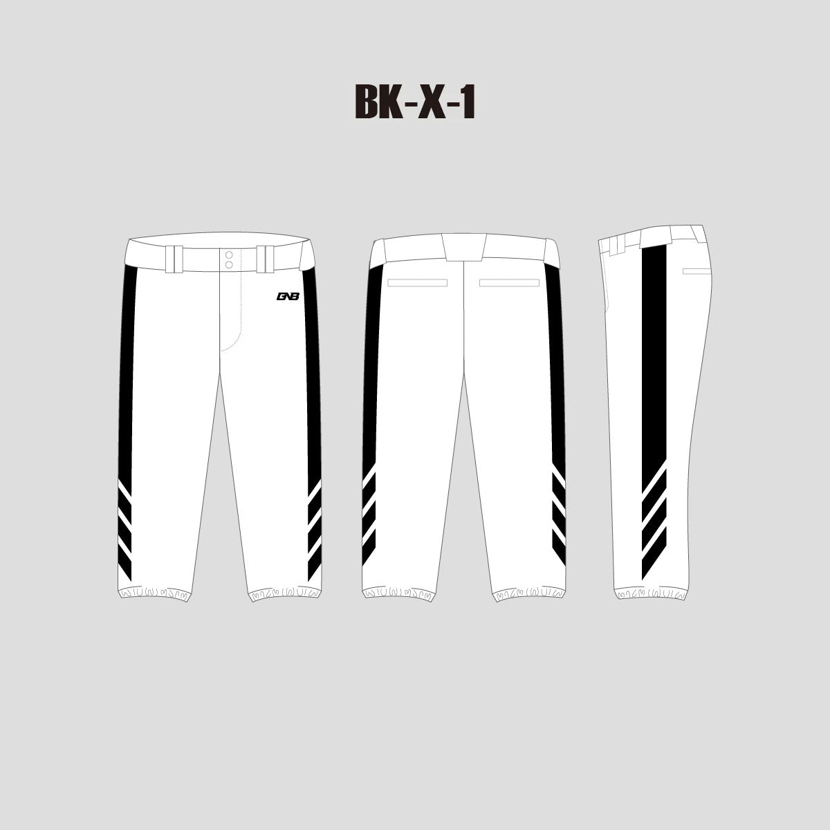 BKX1 White Knickers Baseball Pants Youth Adult Custom Made