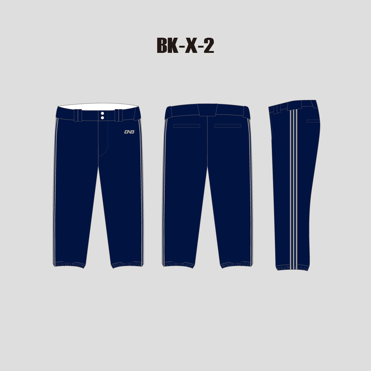 BKX2 Navy Mens Youth Knicker Baseball Pants Custom Made