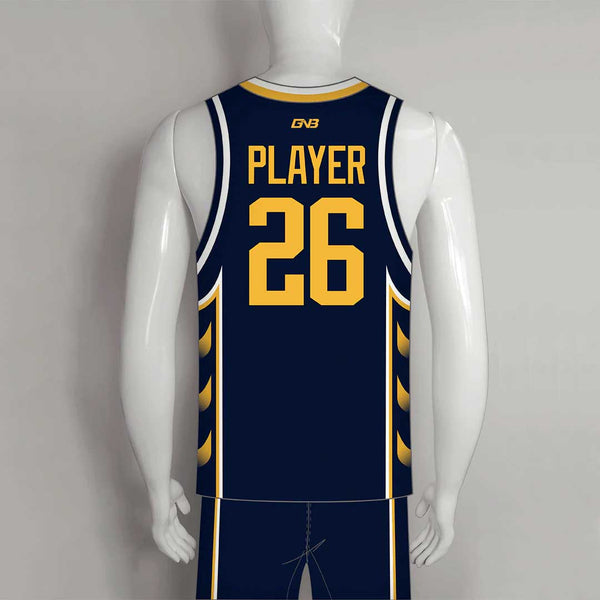 BSKX2 Navy Sublimated Custom Basketball Team Uniforms