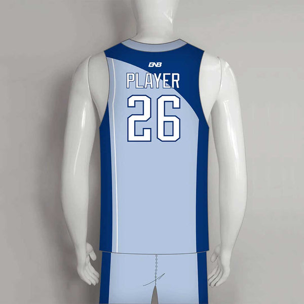 BSKX21 Blue Sublimated Custom Made Basketball Jerseys and Shorts