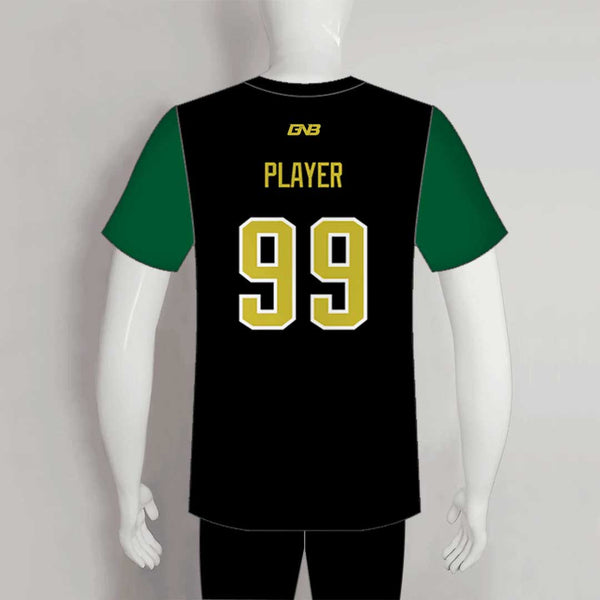 C32 Raglan Black Green Custom Crewneck Baseball Shirts
