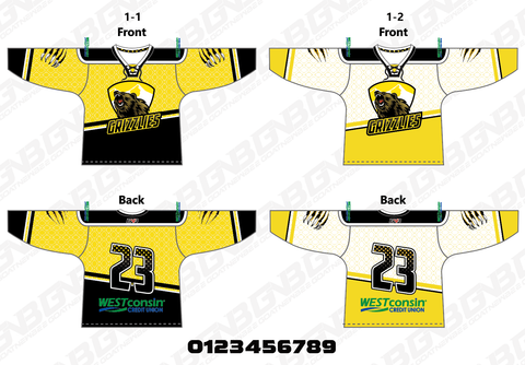 Barron Chetek Youth Hockey Custom Sublimated Hockey Jerseys - 2