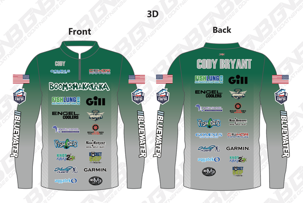Cody Bryant Custom Sublimated Fishing Jerseys