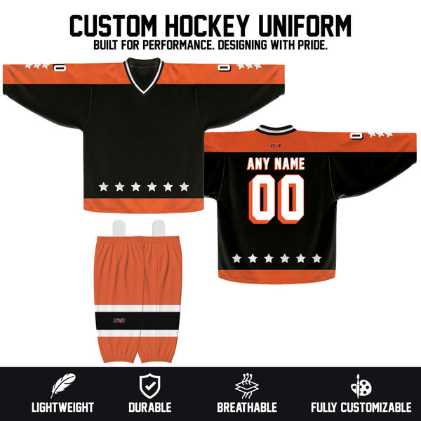 C16 Sublimated Custom Team Hockey Jerseys Socks