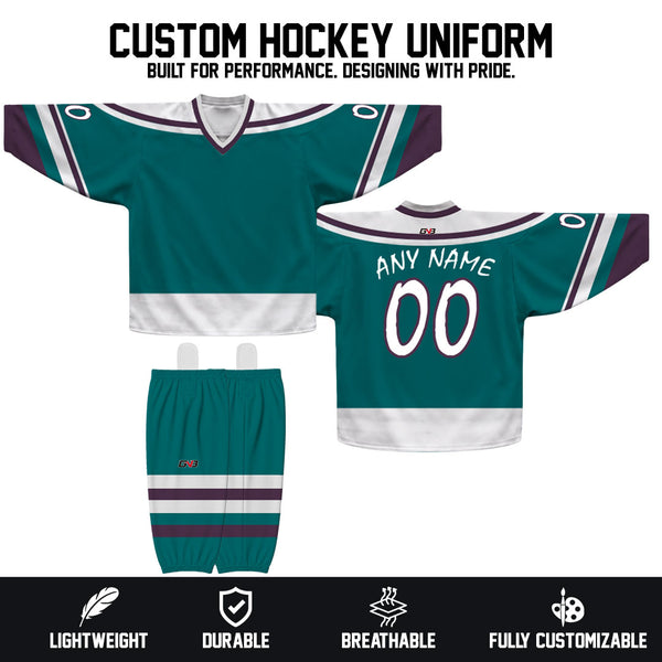 C18 Sublimated Custom Team Hockey Jerseys Socks