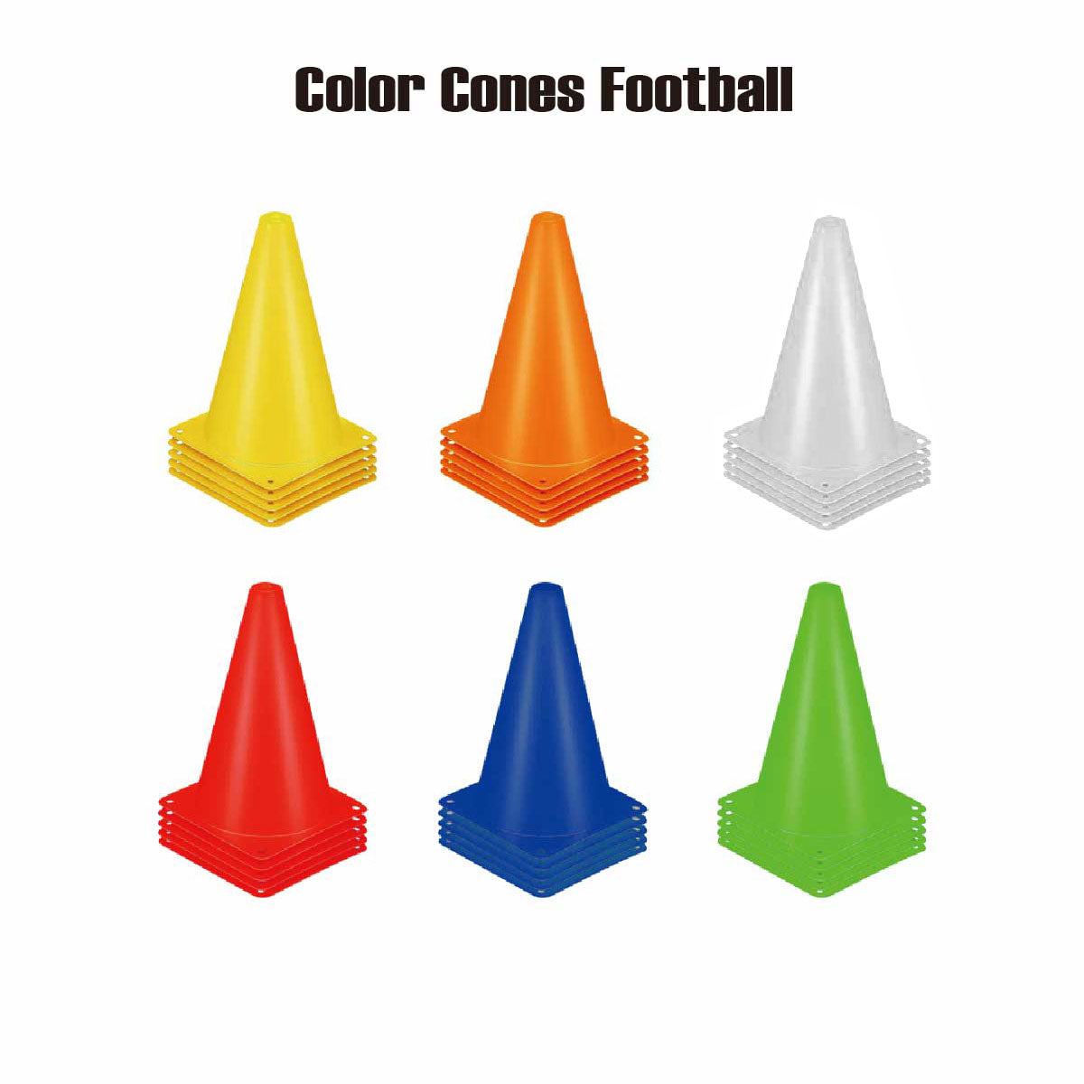Soccer Cones Set-9 Inch 60 Pack