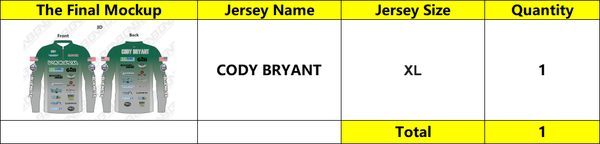 Cody Bryant Custom Sublimated Fishing Jerseys