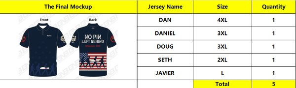 Daniel Lavoie Custom Bowling Jerseys