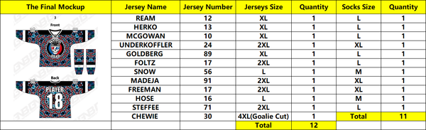 Connor Ream Custom Sublimated Hockey Jerseys