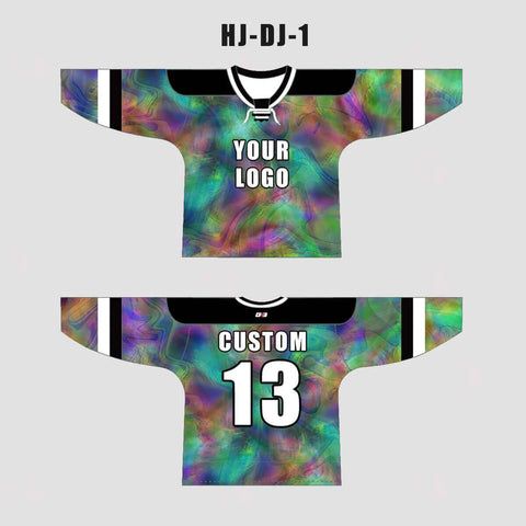 Colorful Paint Abstract Custom EDM Hockey/Baseball/Basketball Jerseys