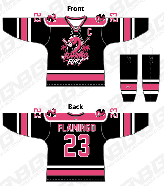 Flamingo Fury Custom Sublimated Hockey Jerseys