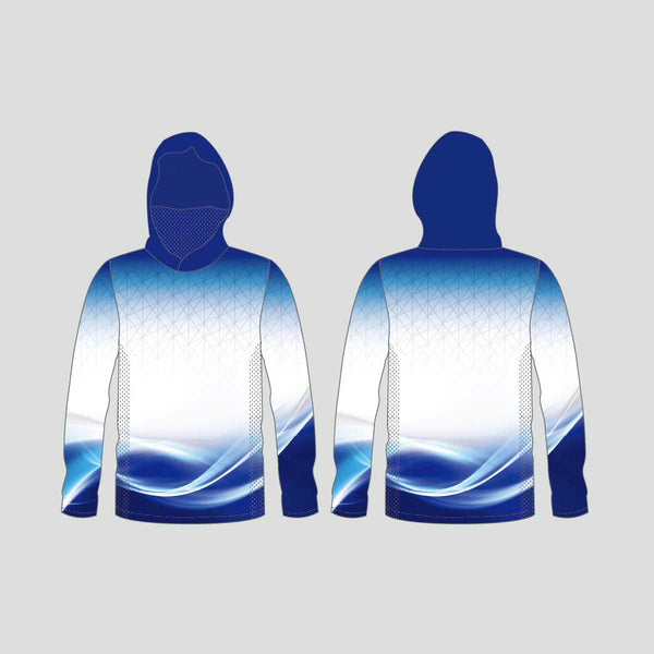 FHX09 Abstract Wave Custom Fishing Hoodies For Men and Women