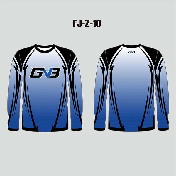 FJZ10 Lightweight Performance Custom Men's Women's Crew Neck Fishing Shirts