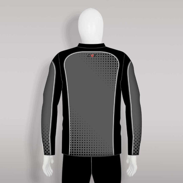 FJZ18 Dark Gray Black Custom Performance Fishing Shirts