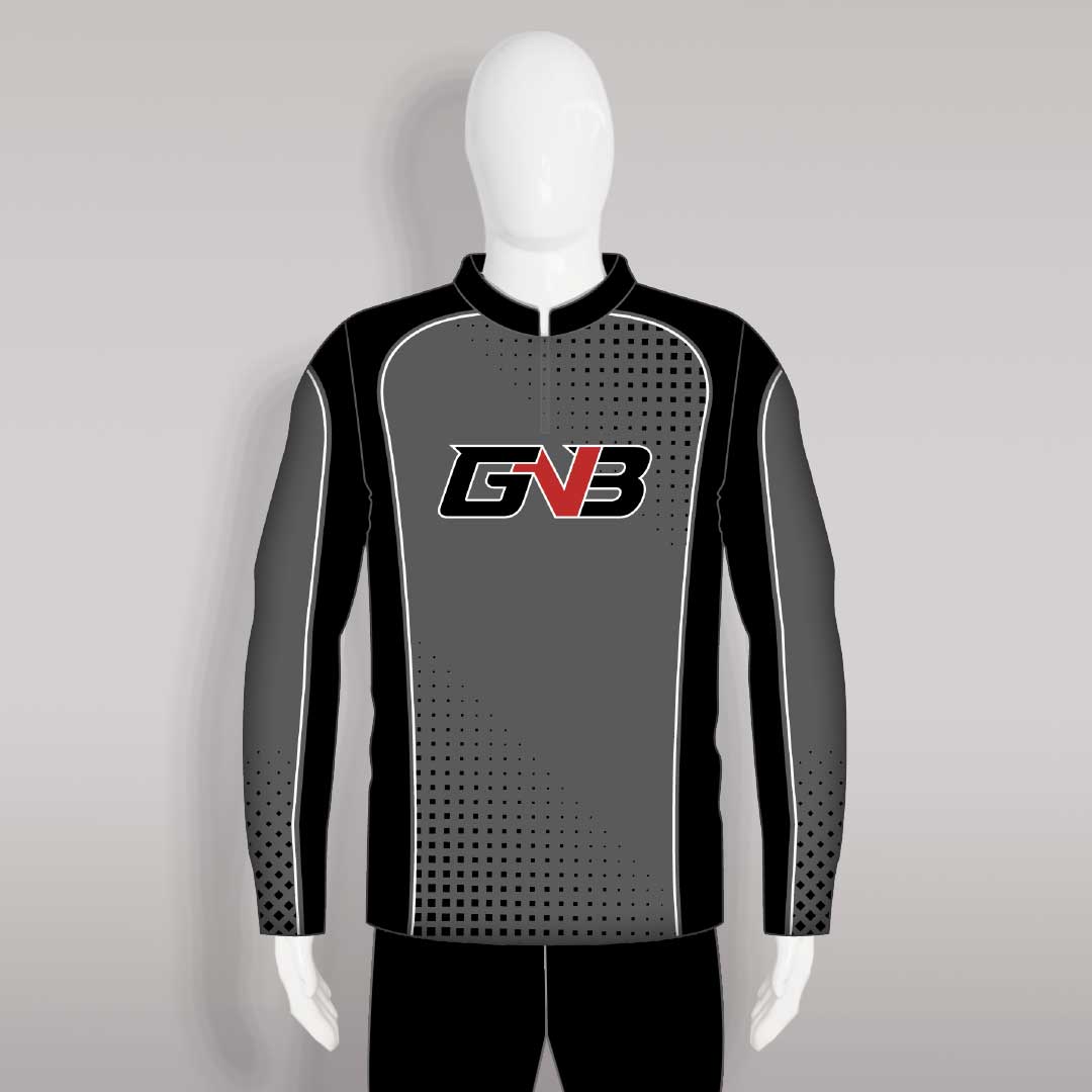 FJZ18 Dark Gray Black Custom Performance Fishing Shirts